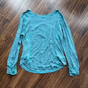 Joe Fresh Long Sleeve Workout Shirt, Teal